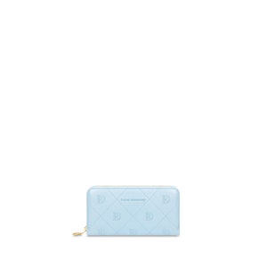 Cartera Mujer Piel Bordada Ariana Atlantis "AZUL CLARO"