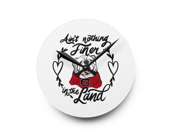 Georgia Football Wall Clock