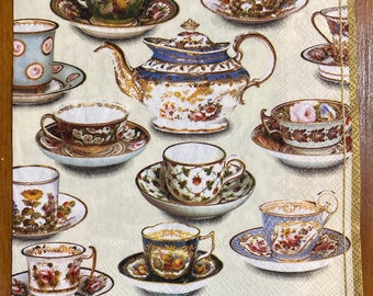Lunch,Teapots 20 x Vintage Table Paper Napkins Craft for Party Decoupage 