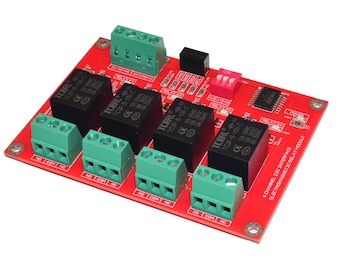 4 Channel I2C Electromagnetic Relay Module for Arduino Raspberry ESP32 ESP8266 3.3V 5.0V PCF8574