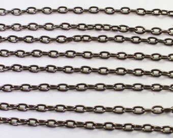 Gunmetal Basic Oval Link 16" Chain Pieces, Unfinished Chain, Wholesale Bead Findings