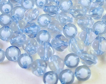 Light Blue Acrylic Beads, Rounds and Bumpy Rounds, Wholesale Beading Supplies