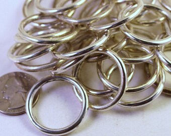 Sliver Plated CCB Acrylic Large Rings, 30mm, Wholesale Beads