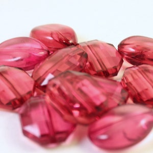 Faceted Burgundy Wine Colored Acrylic Beads, Wholesale Bead Mix