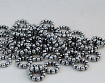 Silver Plated Acrylic Rondelle Beads, Beaded Ring, Donut, Wholesale Bead Lots