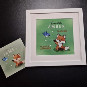 WIRKLICH einzigartig! Geburtskarte mit Rahmen bestickt! Personalisiertes Geschenk, Umstandsgeschenk mit Namen, personalisiertes Umstandsgeschenk. Umstandsgeschenk.