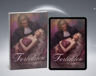Portada prediseñada: fantasía romántica juvenil, estética suave, pareja romántica, personalizable, lista para KDP