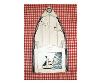 Vintage Seaside Cottage Mail Holder