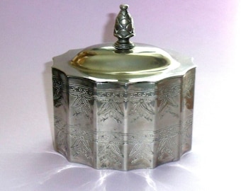 Vintage Godinger Silver 1991 Oval Jewelry Box & Lid