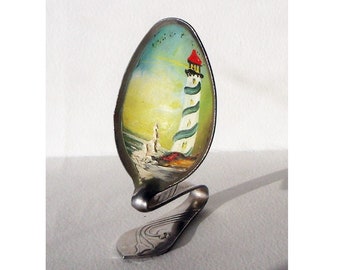 Vintage Hand Painted Spoon