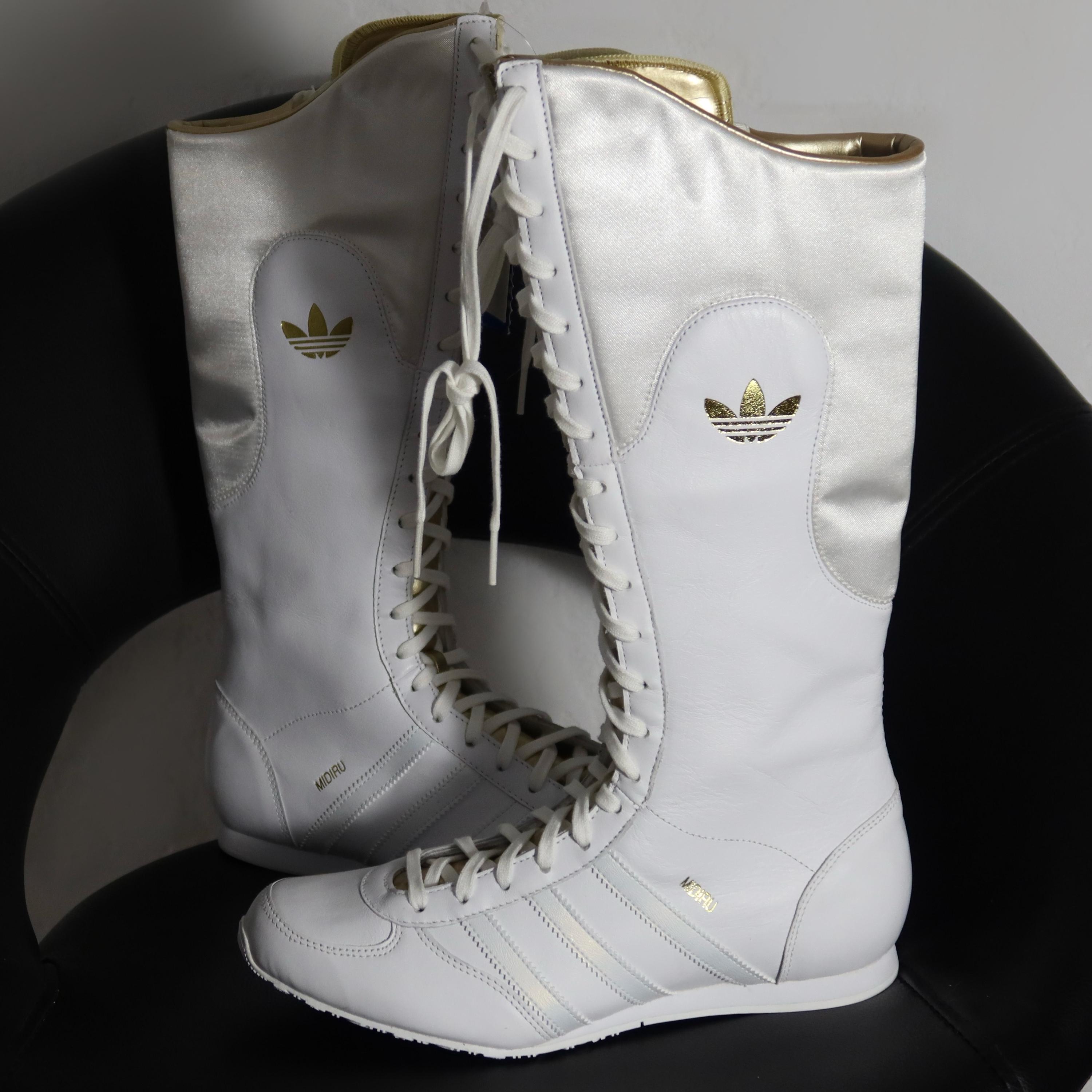 Rare Vintage Adidas Midiru High Boxing Leather Boots Y2K