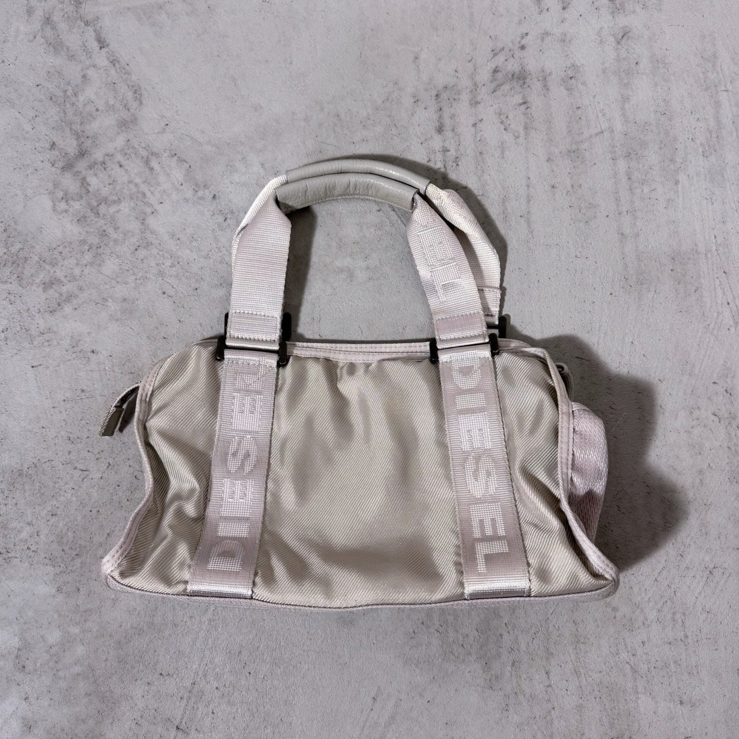 バッグ DIESEL 00s tote bag Y2K ash gray l Vintage Diesel Nylon Bag バッグ DIESEL 00s tote bag Y2K ash gray l Vintage Diesel Nylon Bag