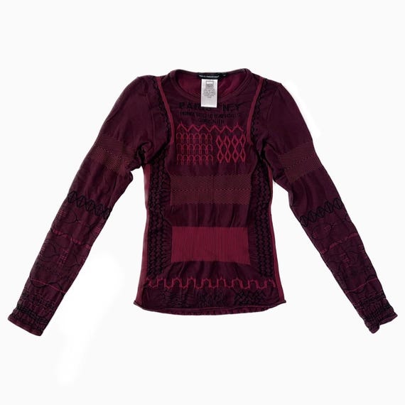 Marithé + François Girbaud, Y2K vintage printed top by Marithé + François Girbaud with long sleeves