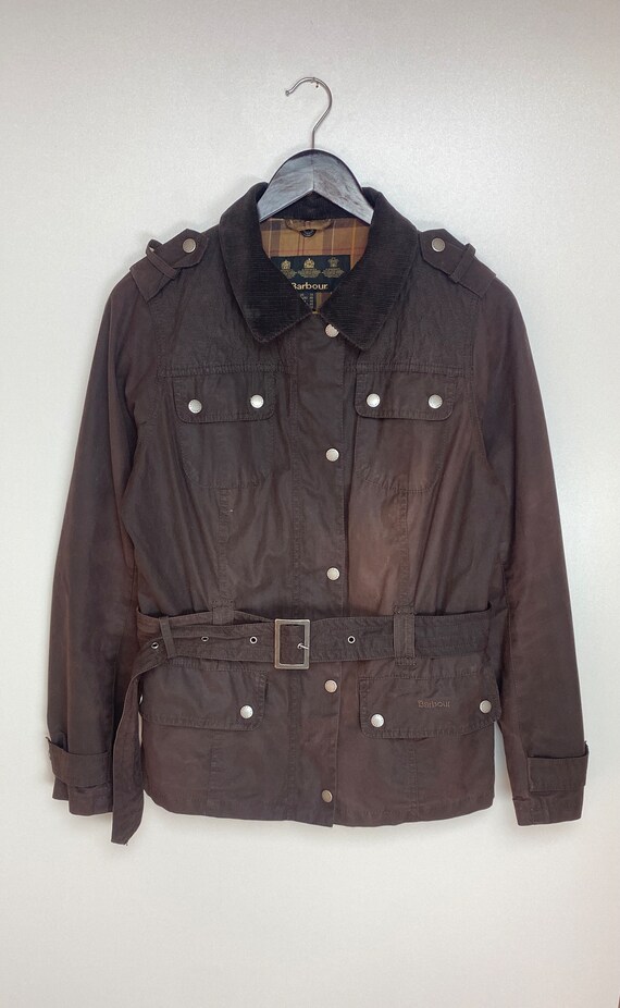 Barbour Piston Wax Jacket Womens 14 Brown - Etsy