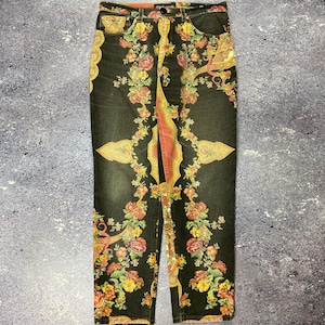 ROBERTO CAVALLI Archive/Vintage Floral Print Jeans