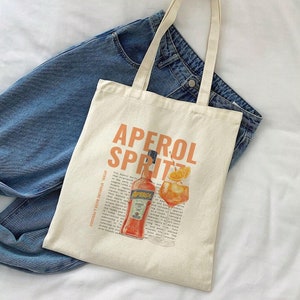Draagtas Aperol Spritz draagtassen bruidsmeisjes Italiaanse vrijgezellentassen Cocktail draagtas Eten en drinken Cadeautassen voor vrouwen Trendy draagtassen