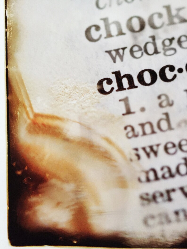 8x8 Photographic Print of the word Chocolate Definition from Etsy