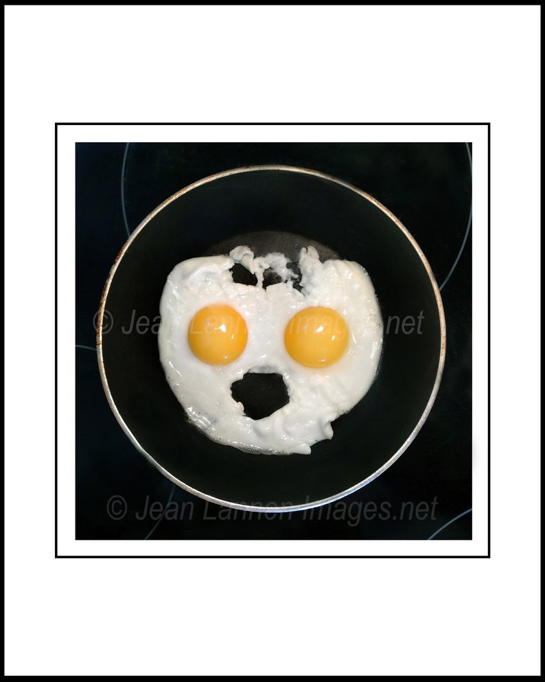 Fried Egg Art 8x10 Photograph Yo Mister Sunny Side Up series, a humorous inspirational whimsical look at breakfast food by Jean Lannen imagem 2