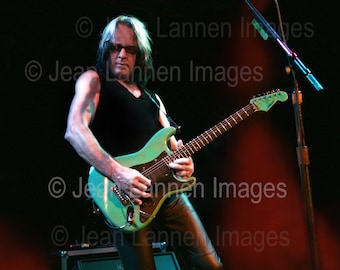 TODD RUNDGREN 11x14 Fine Art Photograph playing his famous Foamy Guitar. Photo taken during Arena Tour, Todd used this for promotion, too