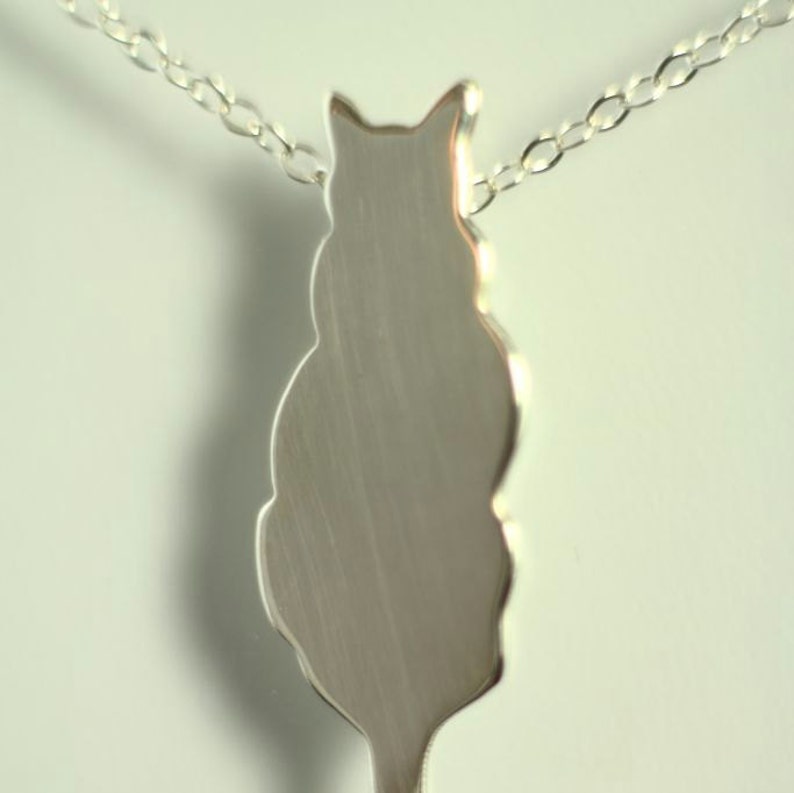 Sterling Silver Cat Elegant Silhouette image 3