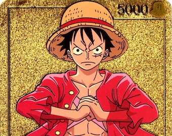 OP01-003 Monkey D. Luffy handgemaakte gouden TCG-kaart (geweldig cadeau!)