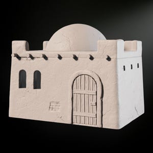 Sci-Fi Desert House XII STL Files: 3D Printable Wargaming Terrain