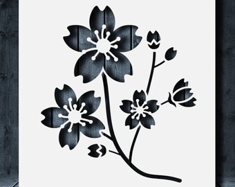 3D Printed Floral Stencil, Reusable Botanic Flower Stencil, Sturdy Art Stencil, DIY Craft Stencil, Stencils for Painting, Wildflower Stencil