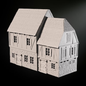 Archivos STL de Casa Medieval: Terreno de Wargaming de 28 mm imprimible en 3D