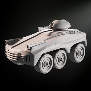 Sci-Fi Car STL File: 3D Printable Wargame Vehicle - 28mm Scale (Digital Download)