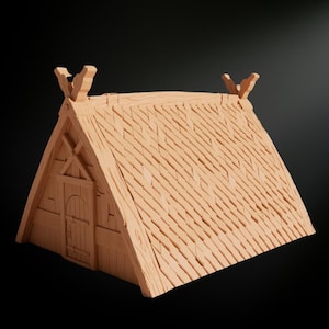 Archivos STL 3D de la Casa Vikinga: Terreno de 28 mm para Wargaming (Descarga digital)