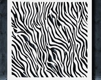 3D Printed Zebra Stripe Stencil, Reusable Animal Print Stencil, Sturdy Art Stencil, DIY Craft Stencil, Stencils for Painting, Drawing