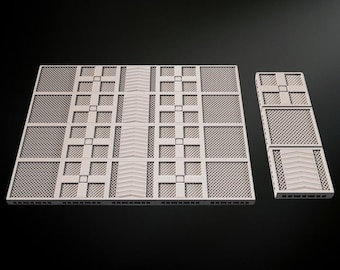 Sci-Fi Tile Pack 6 STL File: Grated Metal OpenLock Wargame Terrain (28mm Digital Download)