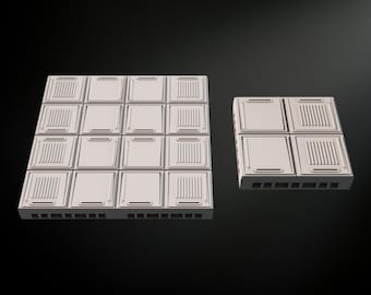 Sci-Fi Tile Pack 2 STL: 3D Printable OpenLock Wargame Terrain