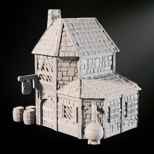 Archivos STL de Alchemist House: Terreno de RPG medieval imprimible en 3D