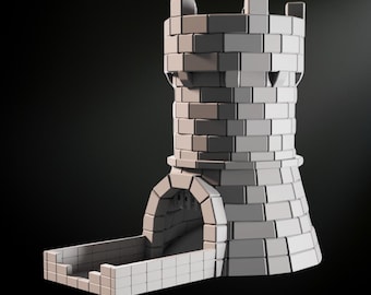 Castle Dice Tower STL File: 3D Printable RPG Accessory (Digital Download)