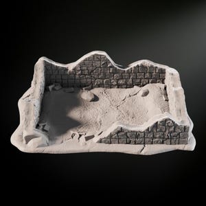 Building Ruins STL File: 28mm Wargaming Terrain, Fantasy RPG Scenery (Digital Download