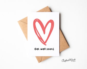 Printable Get Well Soon Card, Get Well Cards, Speedy Recovery, Thinking of You, Get Well Soon Card, Wishing you a speedy recovery