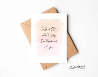 Printable Thinking Of You Cards, Thinking of you card, Thinking of You Greeting Card