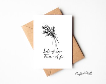 Lots of Love from A Far Printable Card