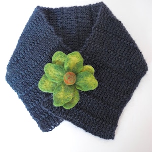 Wool Neck-Warmer with Removable Pin