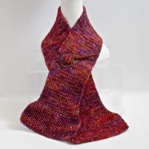 Merino Neck warmer Scarf with Removable Scarf Pin