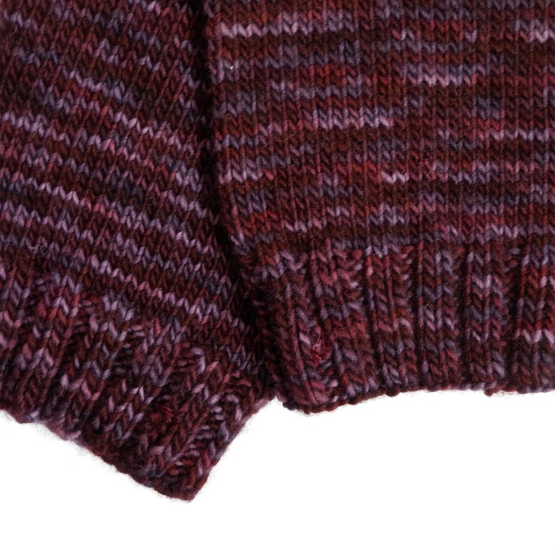 Knit Leg Warmers in Dark Red Merino Wool