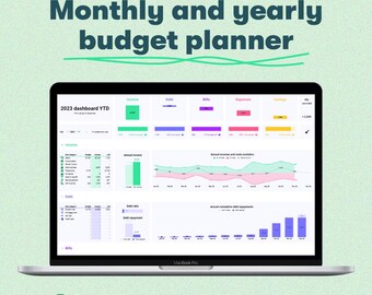 Digital Budget Planner | Income, Savings & Debt Tracker (GoogleSheets)