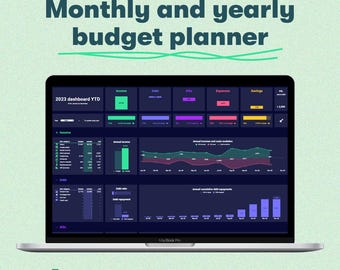 Google Sheets Budget Planner | Income, Debt, Savings (Digital)