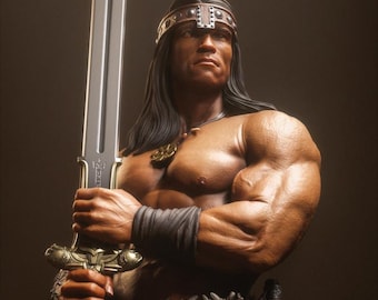 Conan el Bárbaro - Pintado a mano - Impresión en resina