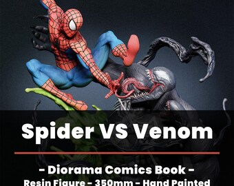 Spider vs. Venom Diorama - Hand-painted - Resin Print