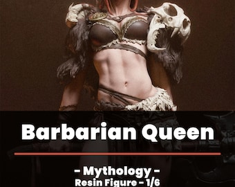 Barbarian Queen - Figurine - Hand-painted - Resin print