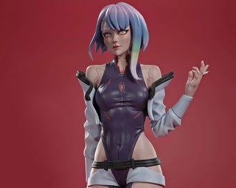 Lucy Cyberpunk 18 cm - Hand-painted