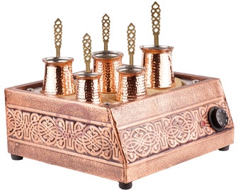 Original türkische Sandkaffeemaschine für schaumigen Kaffeegeschmack, elektrische Sandheizung, traditioneller türkischer Kaffee, authentische Kaffeemaschine 120–230 V