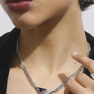 PRADA トライアングル ネックレス シルバー 大人気☆PRADA☆プラダ